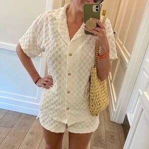 Rhythm Cream High Waist Shorts